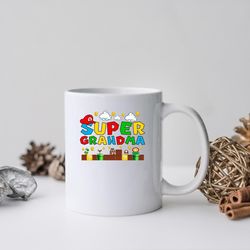 super grandma mug, super grandma canvas tote bag, super grandma coffee and tea gift m