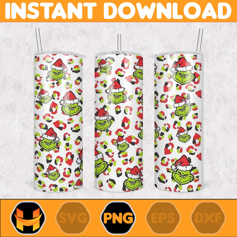 Christmas Tumbler Sublimation Designs 20oz Skinny Tumbler Wrap, Cartoon Funny Christmas Design Tumbler PNG Digital (2).jpg