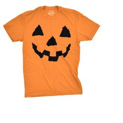 Pumpkin T Shirt, Mens Halloween T Shirt, Pumpkin Tee, Halloween Costume Ideas, Spooky T Shirts, Pumpkin Face Shirt, Pump