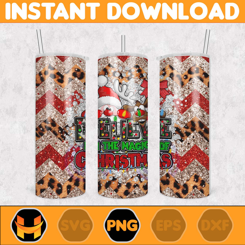 Christmas Tumbler Sublimation Designs 20oz Skinny Tumbler Wrap, Cartoon Funny Christmas Design Tumbler PNG Digital (5).jpg