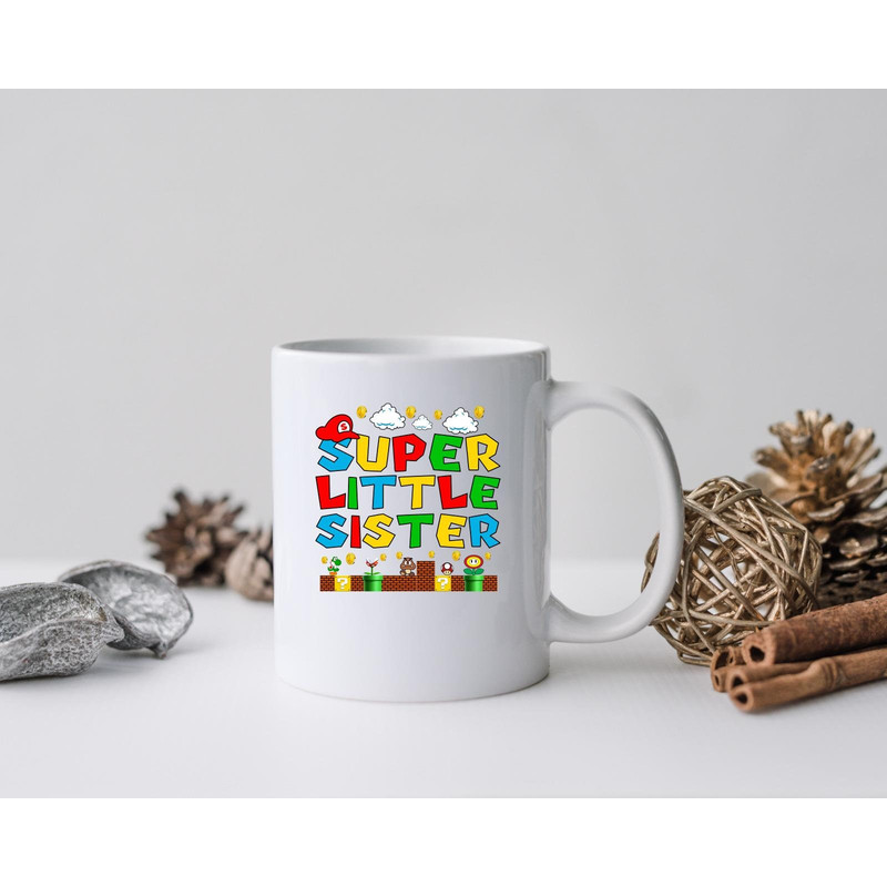 Super Little Sister Mug, Super Little Sister Canvas Tote Bag, Super Little Sister Coffee and Tea Gift Mug, Super Little Sister Gift Mug - 2.jpg