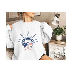 us flag statue of liberty sunglasses svg, 4th of july svg, patriotic svg, america flag svg, independence day, freedom da