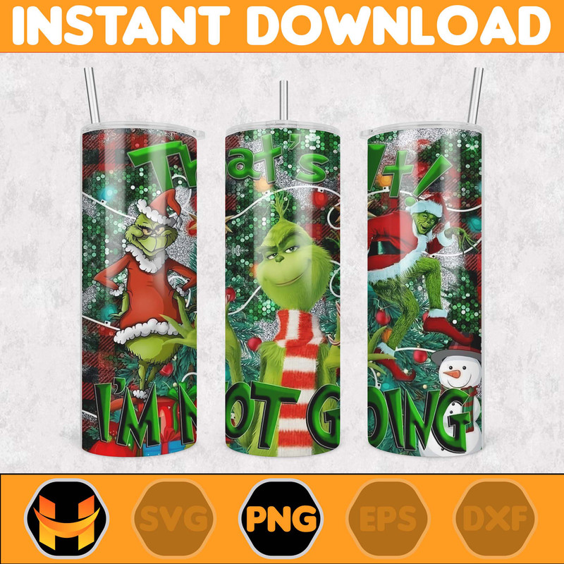 Christmas Tumbler Sublimation Designs 20oz Skinny Tumbler Wrap, Cartoon Funny Christmas Design Tumbler PNG Digital (21).jpg