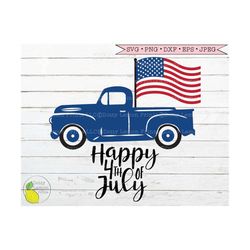4th of july truck svg summer svg patriotic svg amercian flag svg usa svg farmhouse svg files for cricut downloads silhou