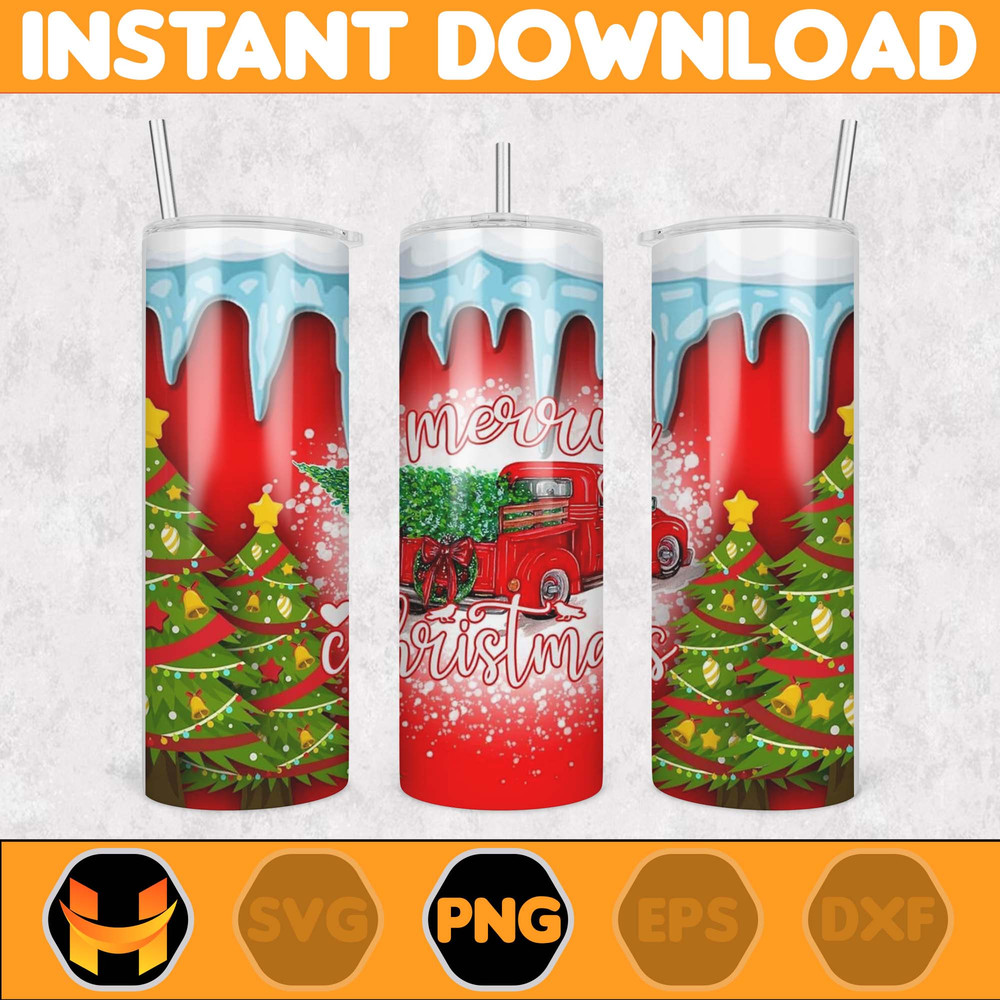 Christmas Tumbler Sublimation Designs 20oz Skinny Tumbler Wrap, Cartoon Funny Christmas Design Tumbler PNG Digital (25).jpg