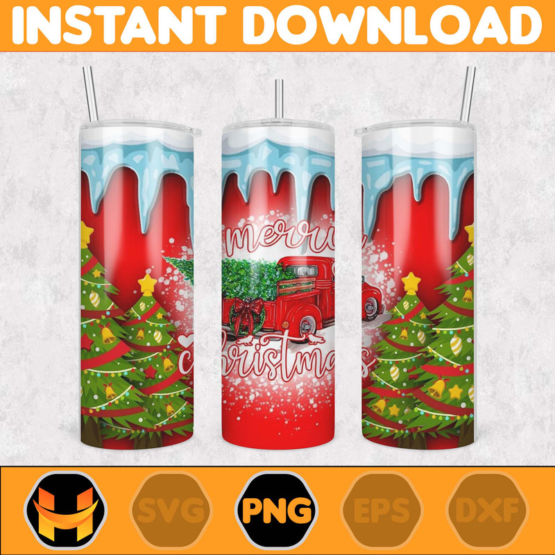 Christmas Tumbler Sublimation Designs 20oz Skinny Tumbler Wrap, Cartoon Funny Christmas Design Tumbler PNG Digital (25).jpg