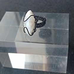 ring with natural opal. cute gift
