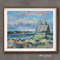Church on the shore - stones - pastel painting - small painting - water and stones - handmade painting - Russian church - 2.jpg