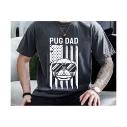 pug dad usa flag svg, 4th of july svg, american flag svg, puppy pup pet, america dog pug svg, patriotic svg, party in us