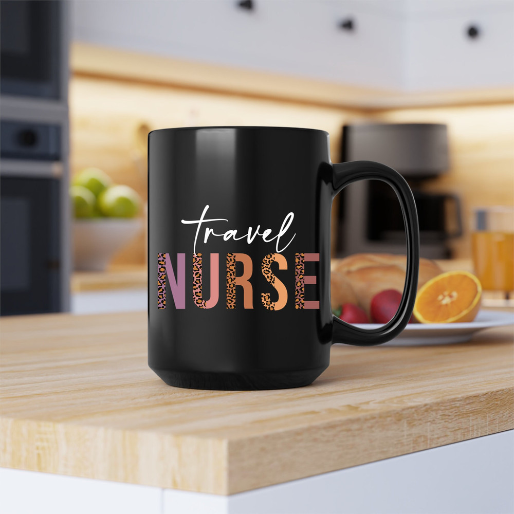 Travel Nurse Mug, Travel Nurse Canvas Tote Bag, Travel Nurse Coffee and Tea Gift Mug, Leopard Travel Nurse, Travel Nurse Gift - 2.jpg