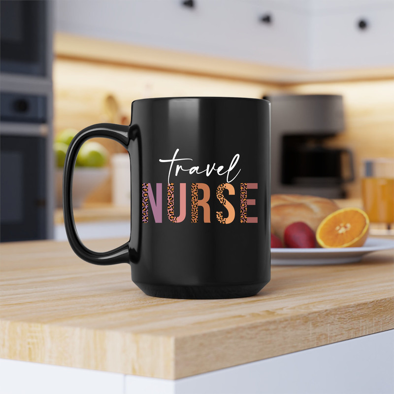 Travel Nurse Mug, Travel Nurse Canvas Tote Bag, Travel Nurse Coffee and Tea Gift Mug, Leopard Travel Nurse, Travel Nurse Gift - 4.jpg
