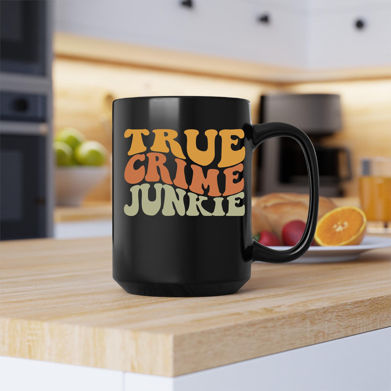 True Crime Junkie Mug, True Crime Junkie Canvas Tote Bag, True Crime Junkie Coffee and Tea Gift Mug, Wavy True Crime Junkie, Crime Junkie - 1.jpg