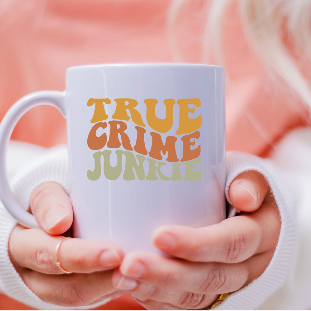 True Crime Junkie Mug, True Crime Junkie Canvas Tote Bag, True Crime Junkie Coffee and Tea Gift Mug, Wavy True Crime Junkie, Crime Junkie - 4.jpg