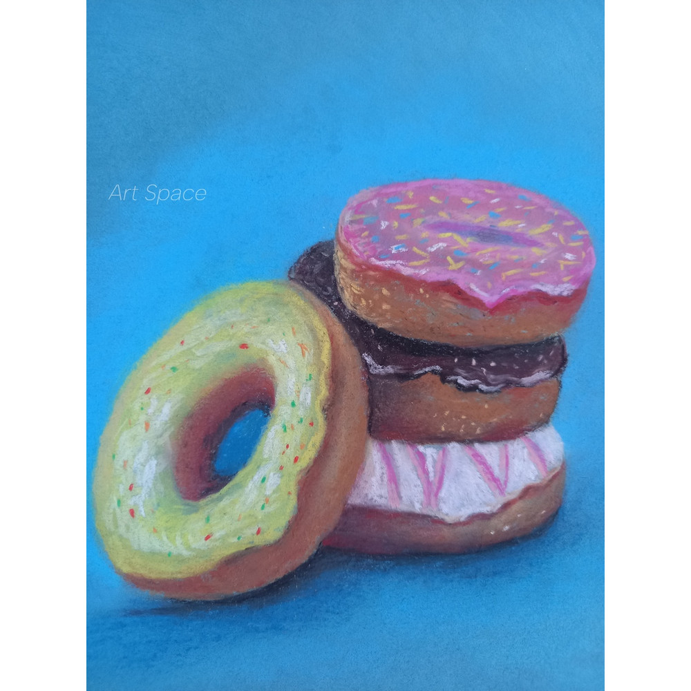 donuts-dessert-food-pastel painting-bright food-sweetness-handmade painting-blue painting-3.jpg