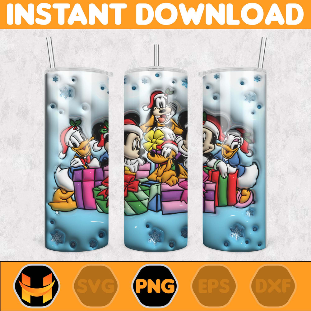 Christmas Tumbler Sublimation Designs 20oz Skinny Tumbler Wrap, Cartoon Funny Christmas Design Tumbler PNG Digital (45).jpg