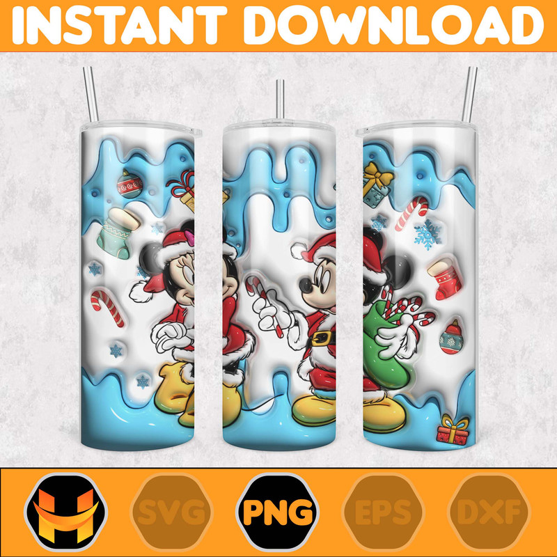 Christmas Tumbler Sublimation Designs 20oz Skinny Tumbler Wrap, Cartoon Funny Christmas Design Tumbler PNG Digital (47).jpg
