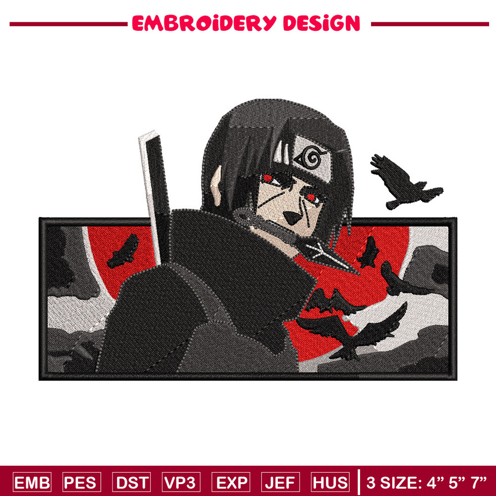Red moon itachi embroidery design,Naruto embroidery, Embroidery shirt, Embroidery file, Anime design, Digital download.jpg