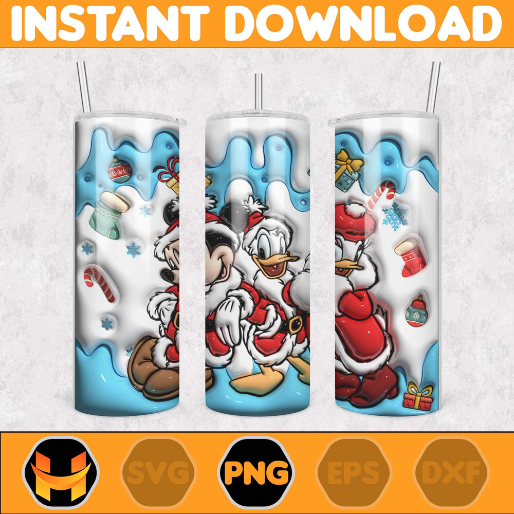 Christmas Tumbler Sublimation Designs 20oz Skinny Tumbler Wrap, Cartoon Funny Christmas Design Tumbler PNG Digital (50).jpg