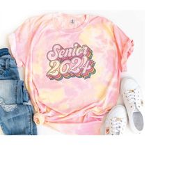 tie dye senior 2023 shirt, class of 2023, high school senior, seniors 2024, graduation, retro, college, asb shirt, gradu
