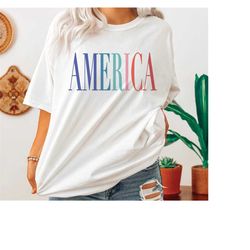 america shirt, 4th of july, memorial day, usa t-shirt, women's t-shirt, vintage, red white blue shirt, gift for mom, gif