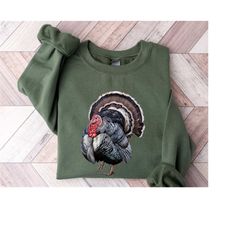 Vintage Turkey Sweatshirt, Thanksgiving Shirt, Thanksgiving Sweatshirt, Autumn Shirt, Fall Sweatshirt, Turkey Shirt, Vin