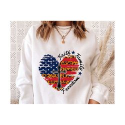 faith family freedom svg, 4th of july svg, american leopard heart svg, american flag svg, american family svg, patriotic