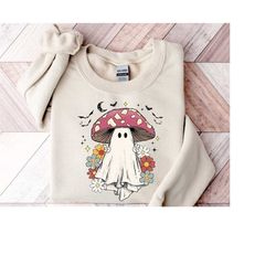 magic mushroom sweatshirt, ghost mushroom sweatshirt, spooky season shirt, funny fall shirt, ghost sweatshirt, halloween