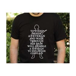 to stand bedside a veteran svg, father's day svg, pround of dad svg, veteran svg, veteran dad, father's day gift, papa g