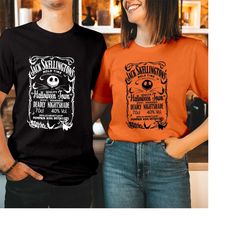 t-shirt (1840) halloween nightmare jack skellington pumpkin face spooky season jack o lantern shirt
