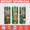 Christmas Tumbler Sublimation Designs, 20oz Skinny Tumbler Wrap, Cartoon Funny Christmas Design Tumbler PNG (14).jpg