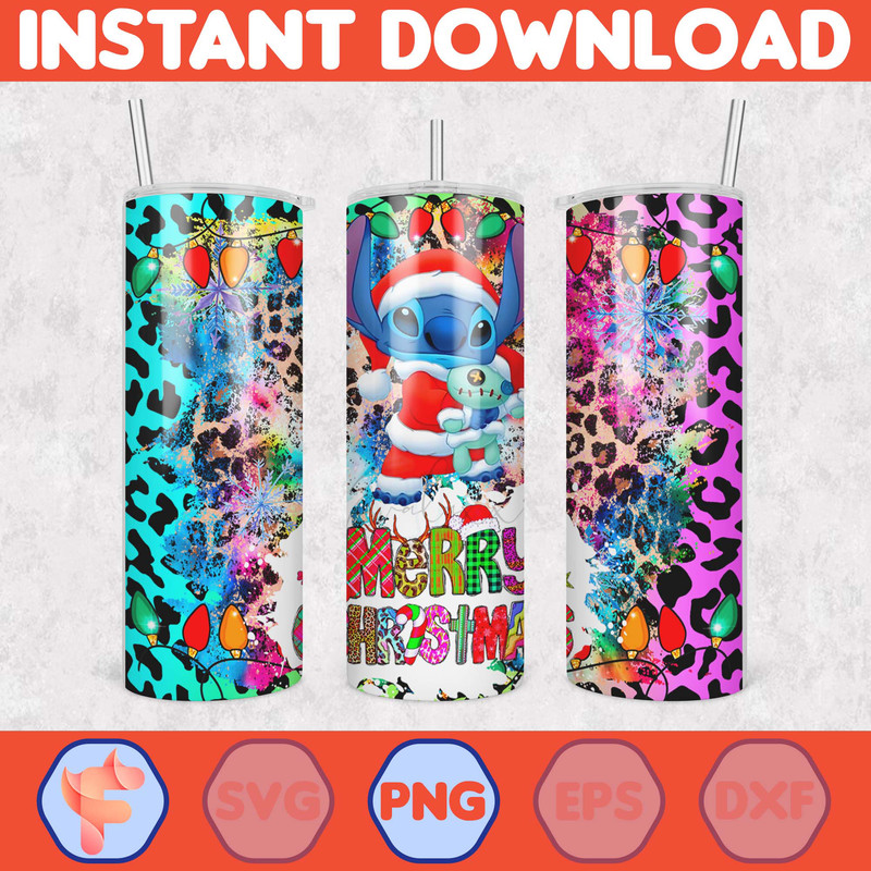 Christmas Tumbler Sublimation Designs, 20oz Skinny Tumbler Wrap, Cartoon Funny Christmas Design Tumbler PNG (19).jpg