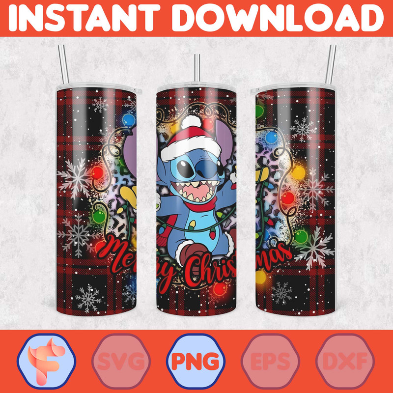 Christmas Tumbler Sublimation Designs, 20oz Skinny Tumbler Wrap, Cartoon Funny Christmas Design Tumbler PNG (23).jpg