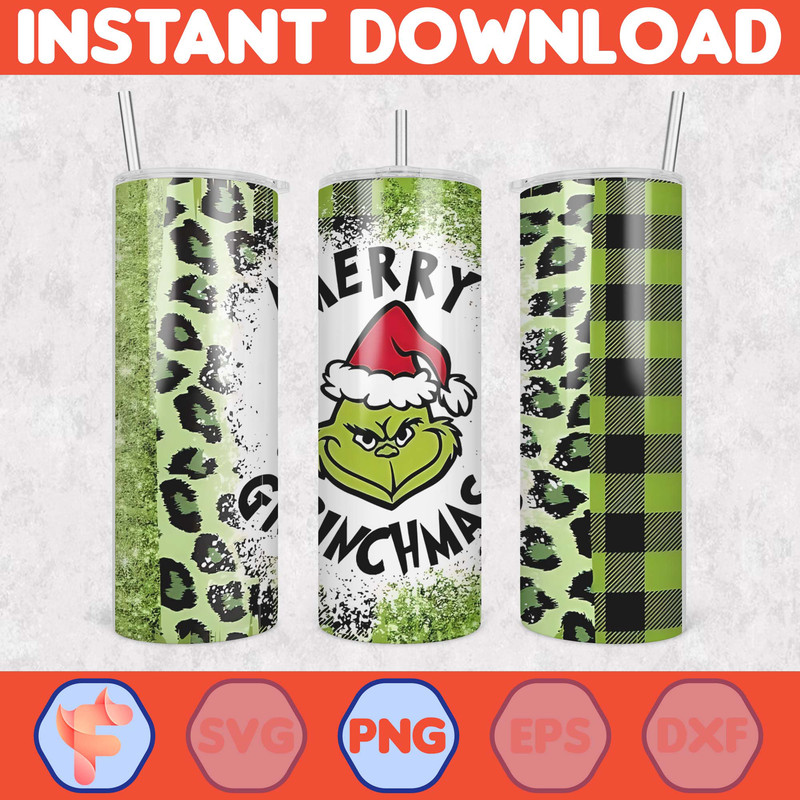 Christmas Tumbler Sublimation Designs, 20oz Skinny Tumbler Wrap, Cartoon Funny Christmas Design Tumbler PNG (28).jpg