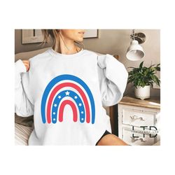rainbow america flag svg, red white blue svg, 4th of july svg, patriotic svg, happy 4th of july shirt design, usa flag s
