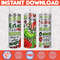 Christmas Tumbler Sublimation Designs, 20oz Skinny Tumbler Wrap, Cartoon Funny Christmas Design Tumbler PNG (29).jpg