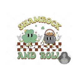 shamrock and roll svg, st patricks day, saint patricks day, shamrock svg, svg file for cricut, shamrock design, happy st