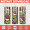 Christmas Tumbler Sublimation Designs, 20oz Skinny Tumbler Wrap, Cartoon Funny Christmas Design Tumbler PNG (36).jpg