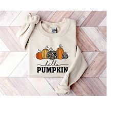 hello pumpkin sweatshirt, thanksgiving sweatshirt, hello autumn shirt, fall pumpkin sweater, thanksgiving gift, fall swe