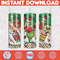 Christmas Tumbler Sublimation Designs, 20oz Skinny Tumbler Wrap, Cartoon Funny Christmas Design Tumbler PNG (40).jpg