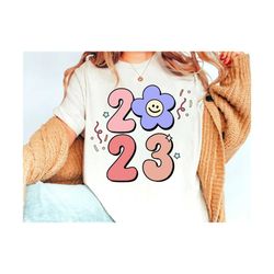 retro new year svg, new year 2023 svg, hello 2023 svg, happy new year svg, new years eve svg, new year crew svg, groovy