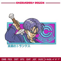 Trunk future embroidery design, Dragonball embroidery, Anime design, Embroidery shirt, Embroidery file, Digital download