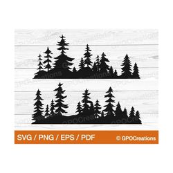 forest svg bundle, pine tree forest svg, tree forest svg, forest silhouette, trees silhouette, camping svg, forest outdo