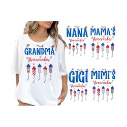 personalized grandma's little firecrackers png bundle, patriotic 4th of july png, independence day png, mama png, custom