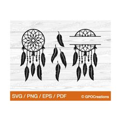 dreamcatcher svg, split monogram dreamcatcher svg, feathers svg, dreamcatcher png, dreamcatcher clipart, boho svg, nativ