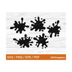 paint splatter svg, ink splatter svg, paint splatter clipart, splatter png, paint splash svg, paint splatter silhouette,