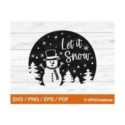 let it snow svg, snowman svg, merry christmas svg, christmas snowman svg, snowflake svg, winter svg, snow svg, christmas