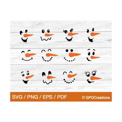 Snowman Face SVG, Snowman Faces SVG, Snowman SVG, Christmas Snowman Svg, Snowman Cut File, Christmas Cut File, Snowman C
