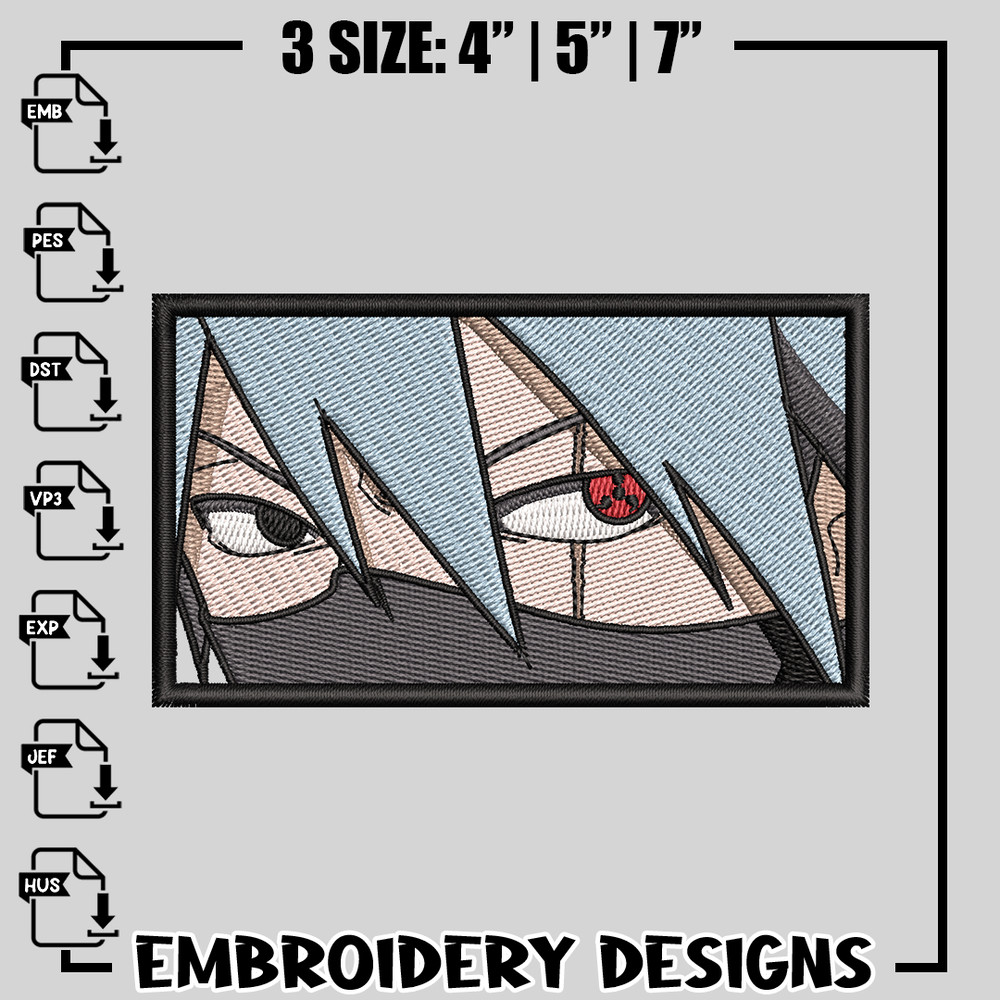 Kakashi's Eye embroidery design