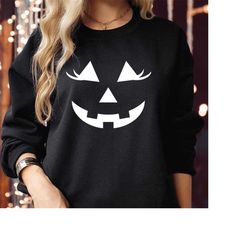 sweatshirt (1980) scary pumpkin face jack o lantern, scary horror evil ghost bat skeleton vampire monster halloween spoo