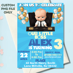 Personalized File Editable Baby Boss Boy Birthday Invitation | Boss Baby Party invitation | Printable | Invite Instant D